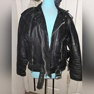 Vintage Grace Leather Group Biker Leather Jacket